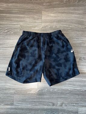ASICS Black Camouflage Athletic Running Shorts